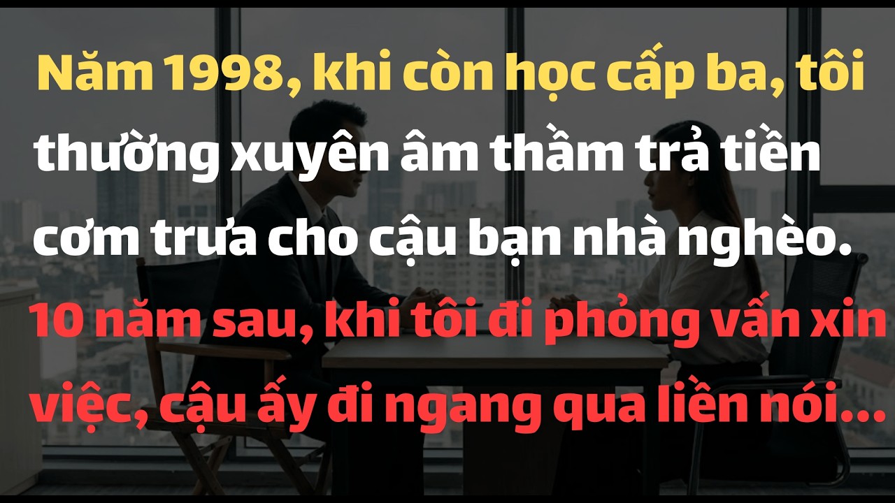 Năm 1998, Khi Còn Học Cấp 3, Tôi Thường Xuyên Trả Tiền Cơm Trưa Cho Cậu Bạn Nhà Nghèo. 10 năm sau...