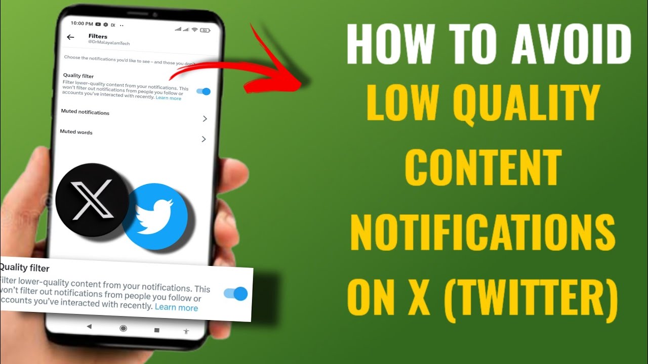 How to Avoid Low-Quality Content Notifications on X (Twitter) | English