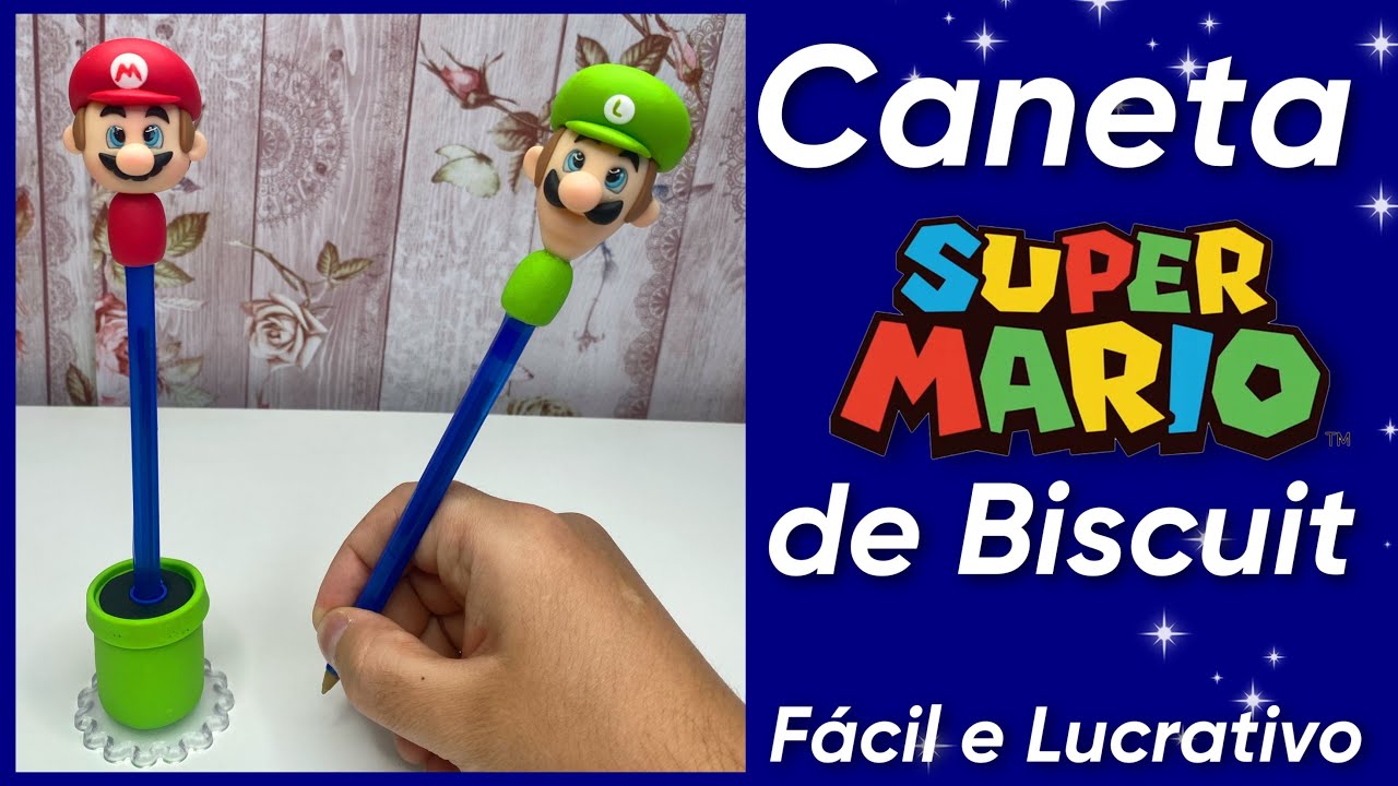 Caneta do Super Mario Bros. | Passo a Passo | Biscuit @AlmirNascimento