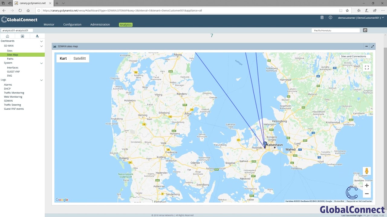 GlobalConnect SD WAN portal walkthrough