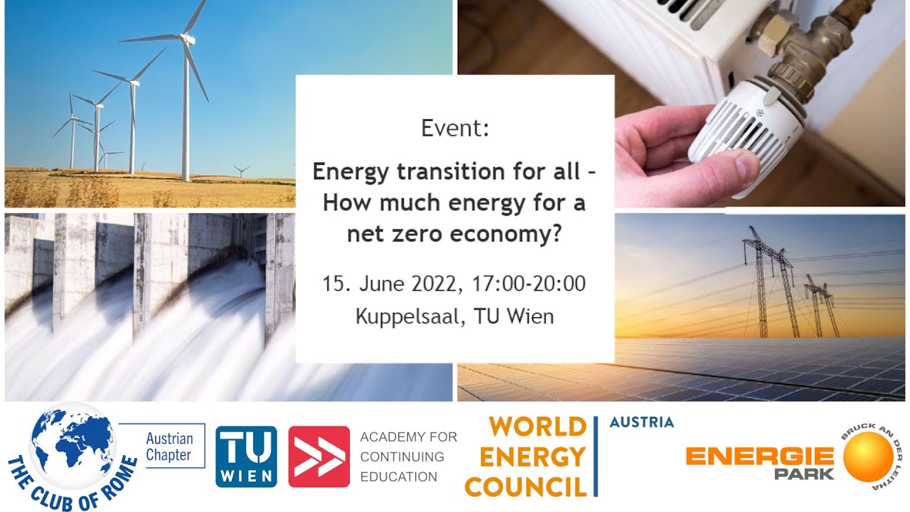 Event: “Energy transition for all” – How much energy for a net zero economy?