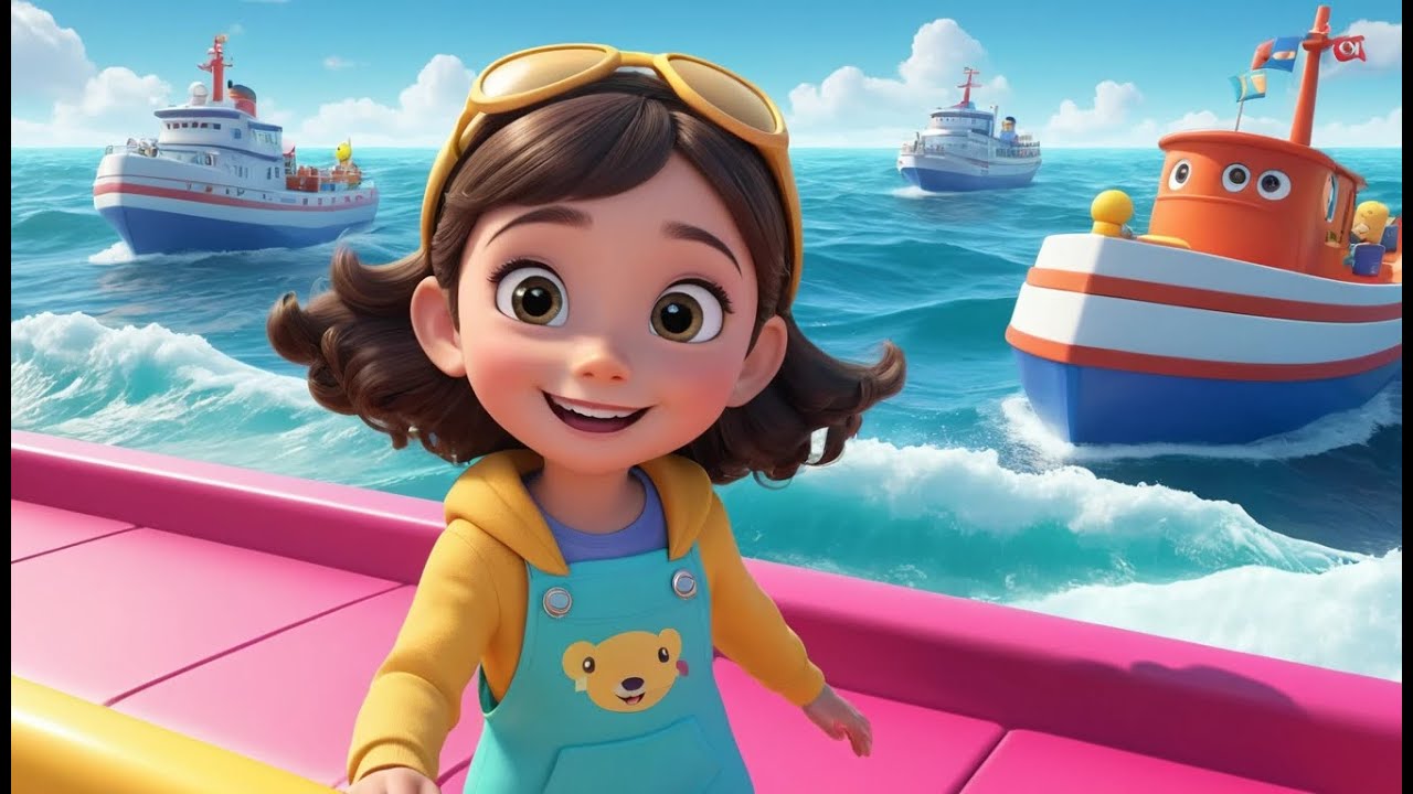 Ten Little Ships Sailing the Sea | Fun Counting Song for Kids | Adventure Nursery Rhyme