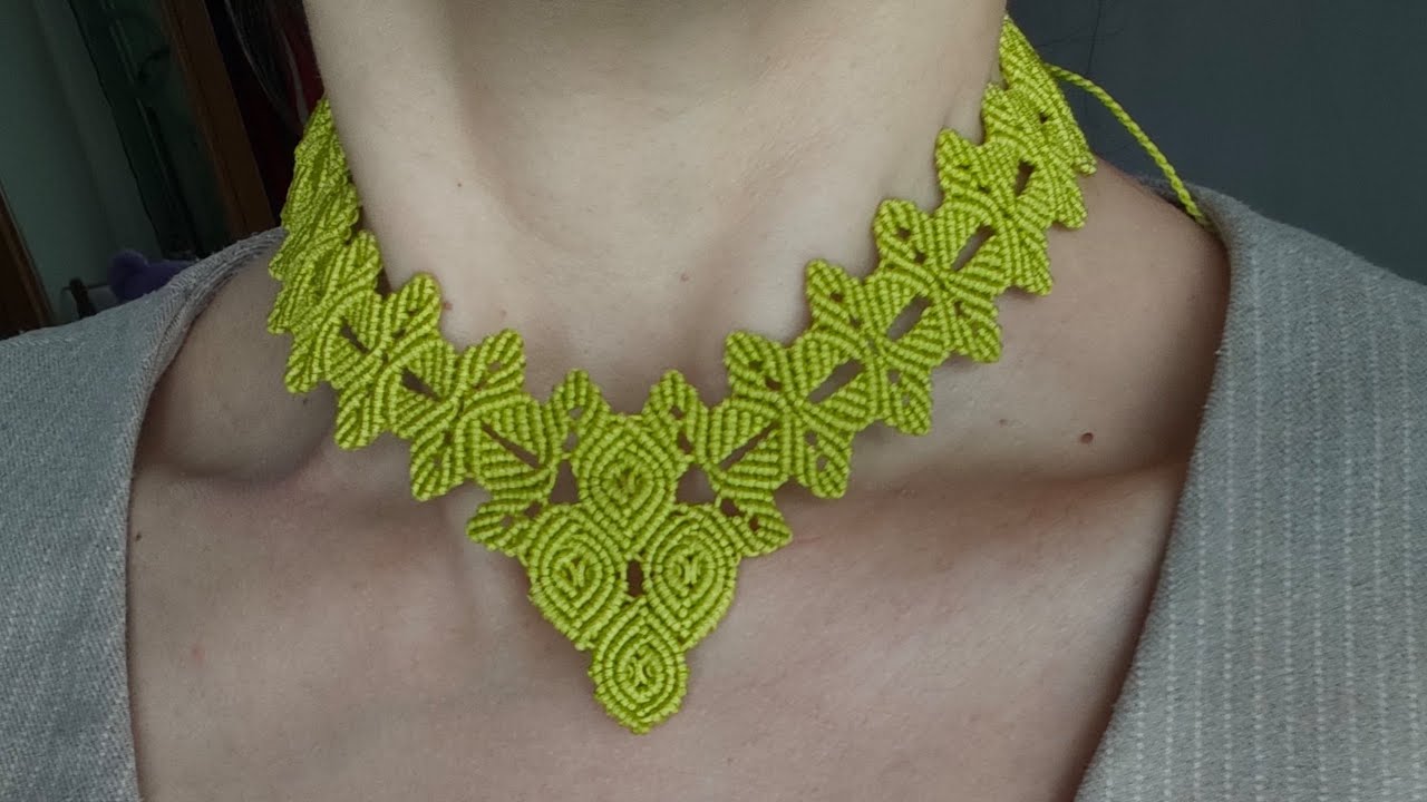 DIY Macrame Necklace | Leaf 🍃 Necklace | Step by step tutorial | #diy #macrame