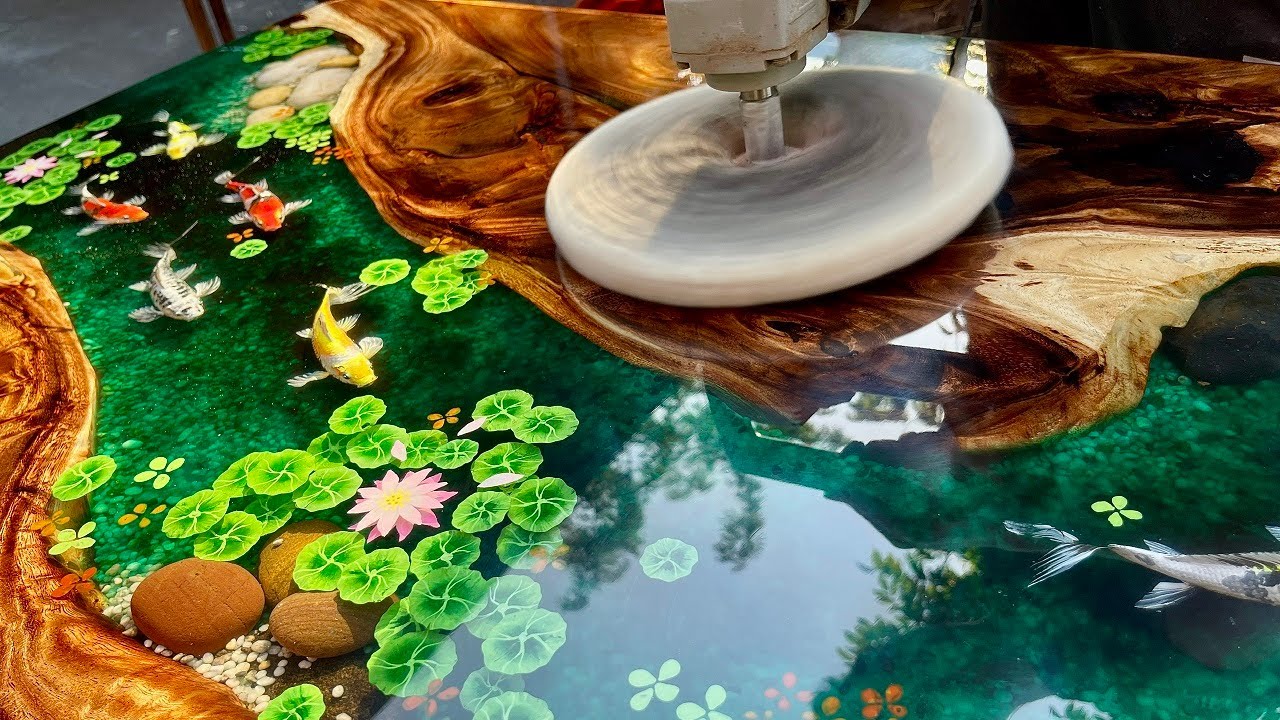 Amazing Koi Table From Wood And Epoxy Resin| Epoxy & Wood