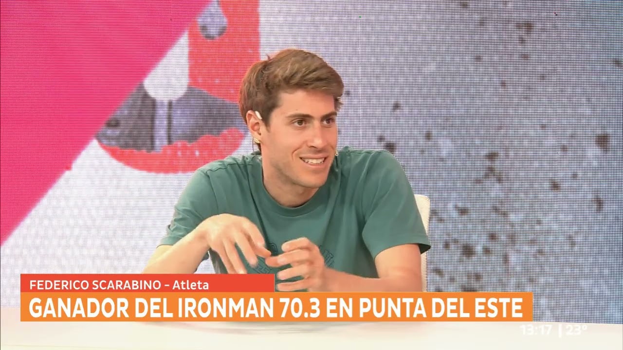 Recibimos en #Deportes5 al atleta Federico Scarabino ganador del Ironman 70.3 de Punta del Este