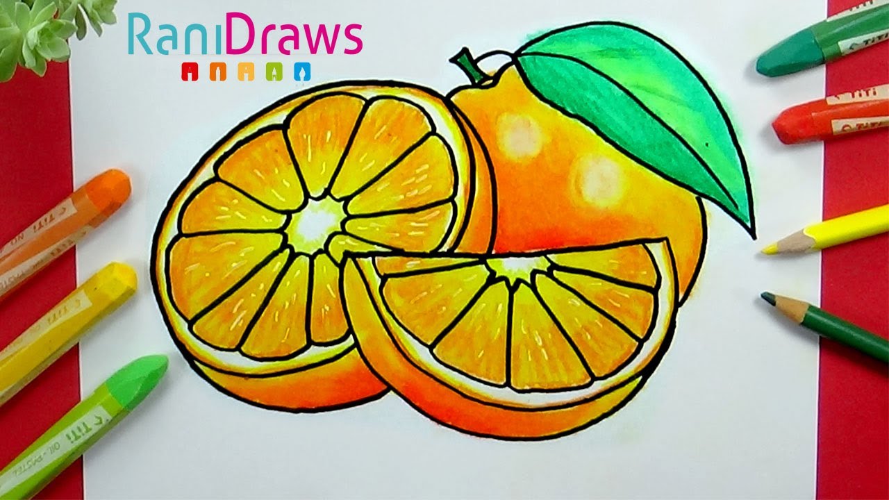 Cómo dibujar NARANJAS - Paso a paso
