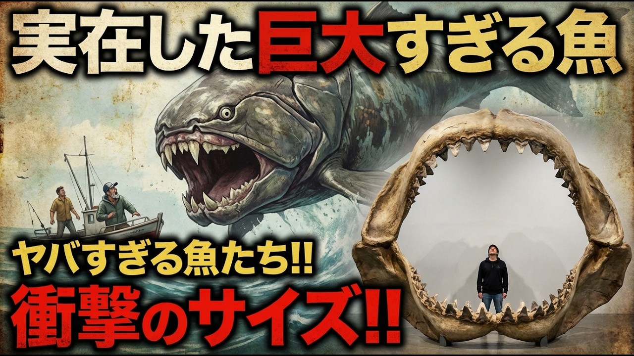 実在した“デカすぎる魚”が怪獣レベルだった件…実在した巨大すぎる魚TOP5【ゆっくり解説】