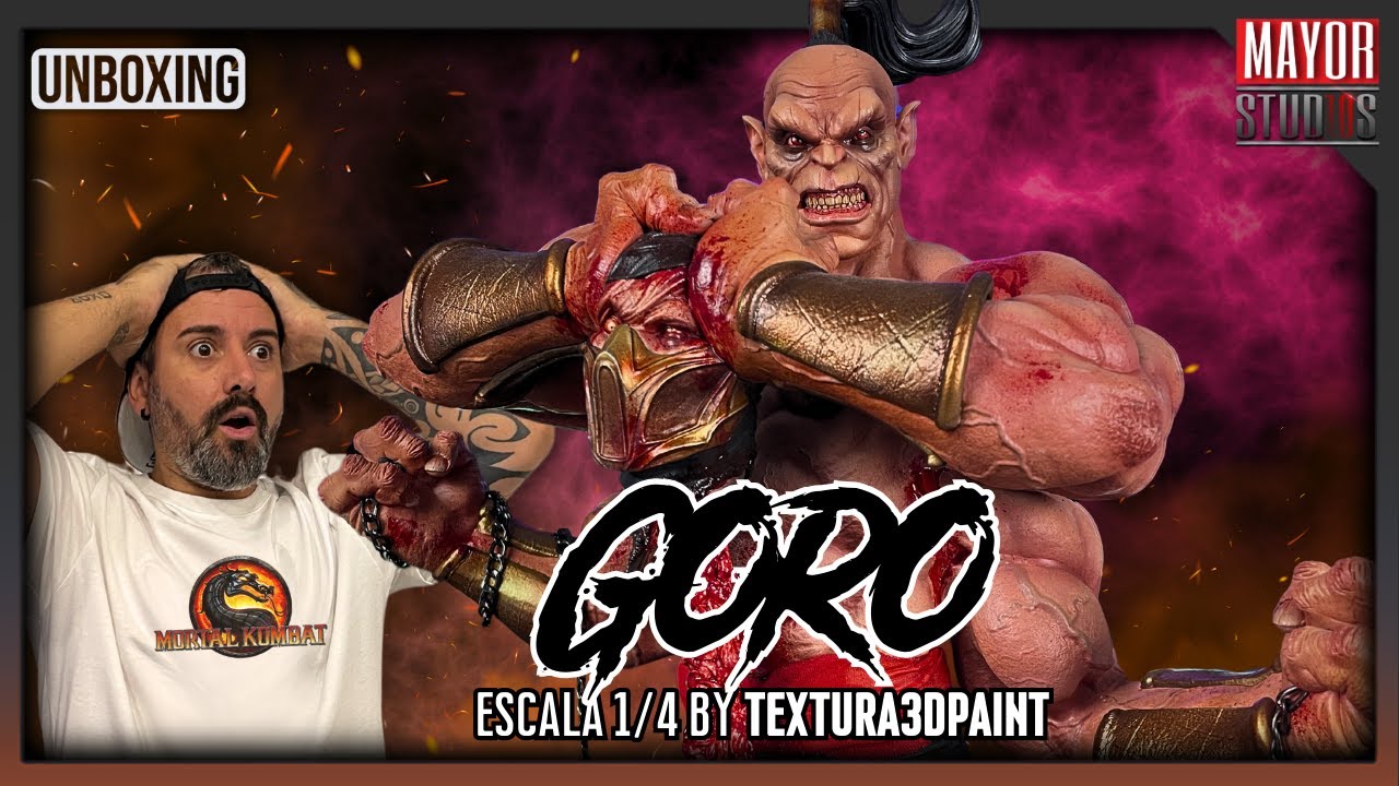 GORO escala 1/4 CUSTOM de MORTAL KOMBAT 🔥 Review de esta espectacular estatua de resina