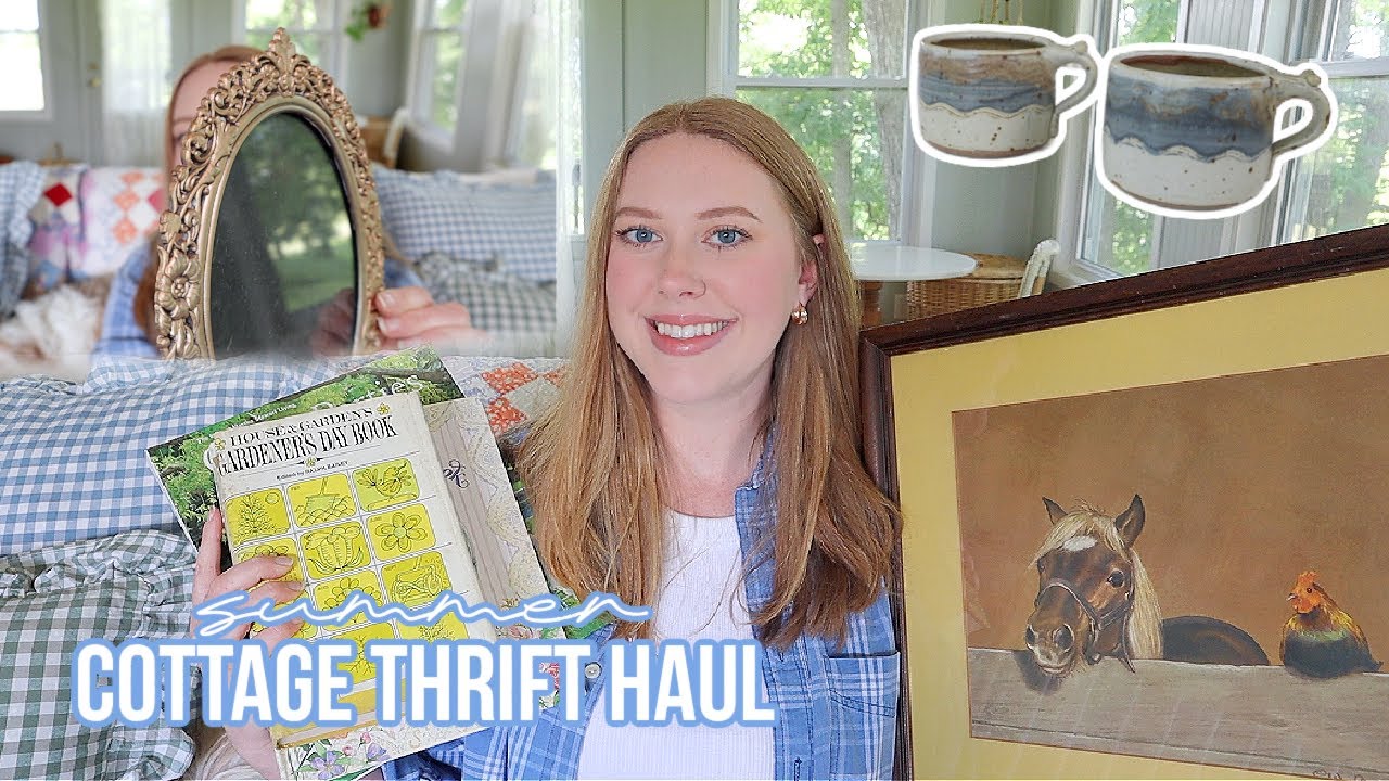 COTTAGE STYLE THRIFT HAUL 2025 + outdoor projects!