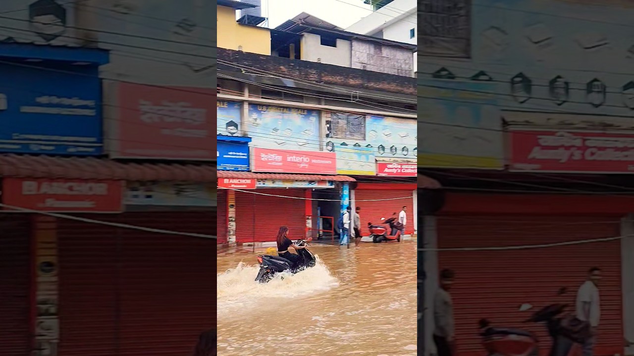 Guwahati city after a shower of rain 🌧️ #guwahati #assam #guwahaticity #northeastindia #shorts #rain