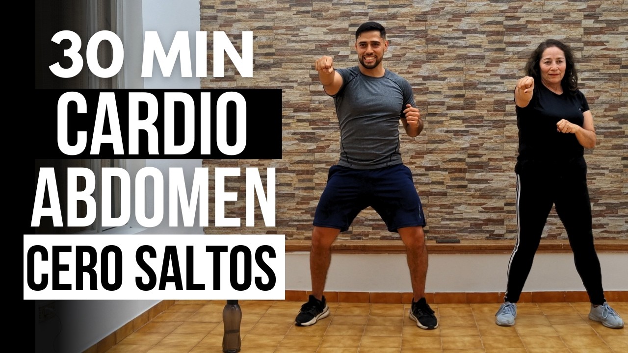 cardio abdomen y cintura de pie 🔥 ejercicios para bajar de peso en casa sin saltos