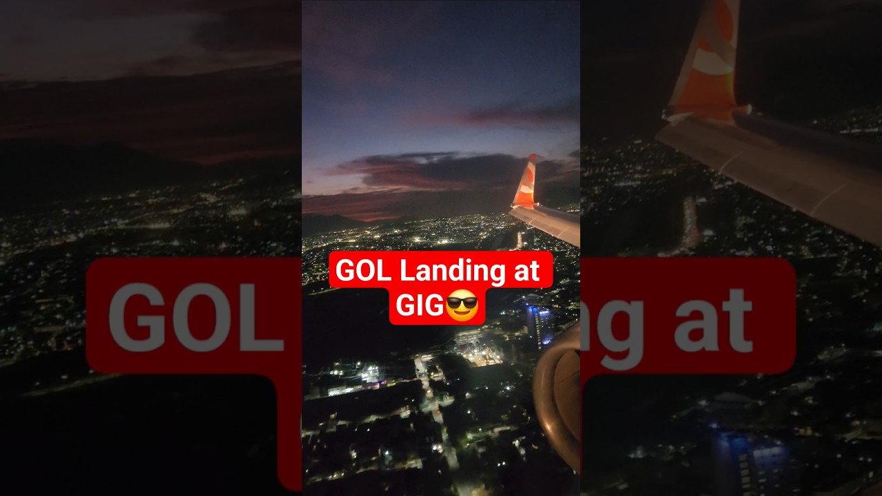 GOL Airlines Beautiful Landing at Rio De Janeiro GIG Airport Brazil Boeing B737 Airplane #landing