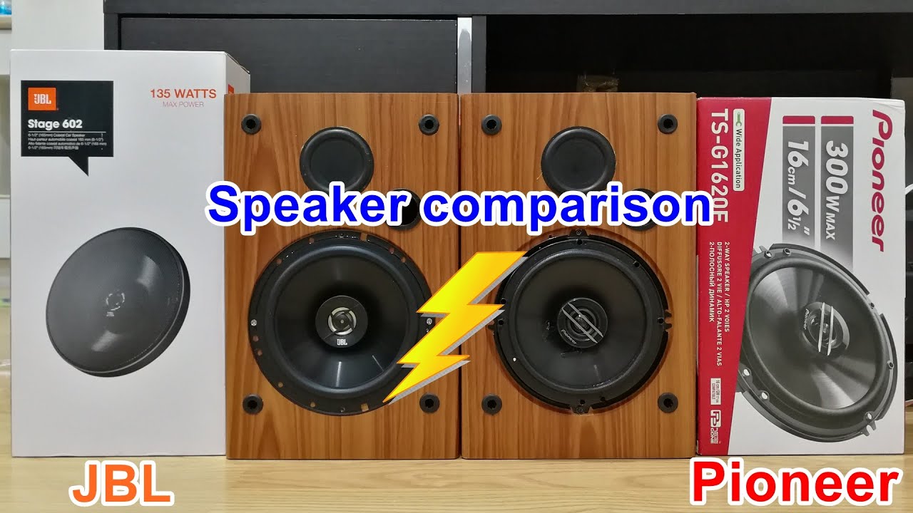 Car Audio : ลำโพงรถยนต์ Speaker comparison JBL Stage 602 vs Pioneer TS-G1620F