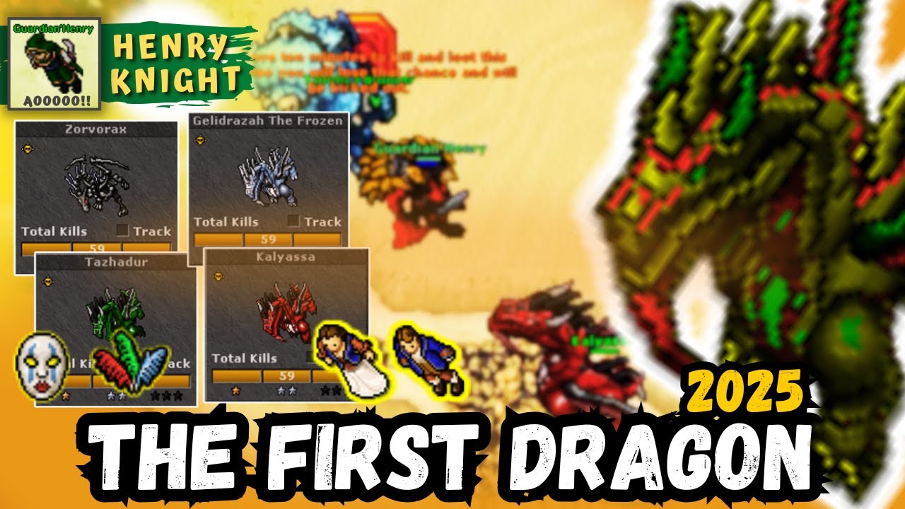 TIBIA - COMEÇOU O EVENTO DO THE FIRST DRAGON 2025 | 5 BOSSTIÁRIOS E 2 BESTIÁRIOS