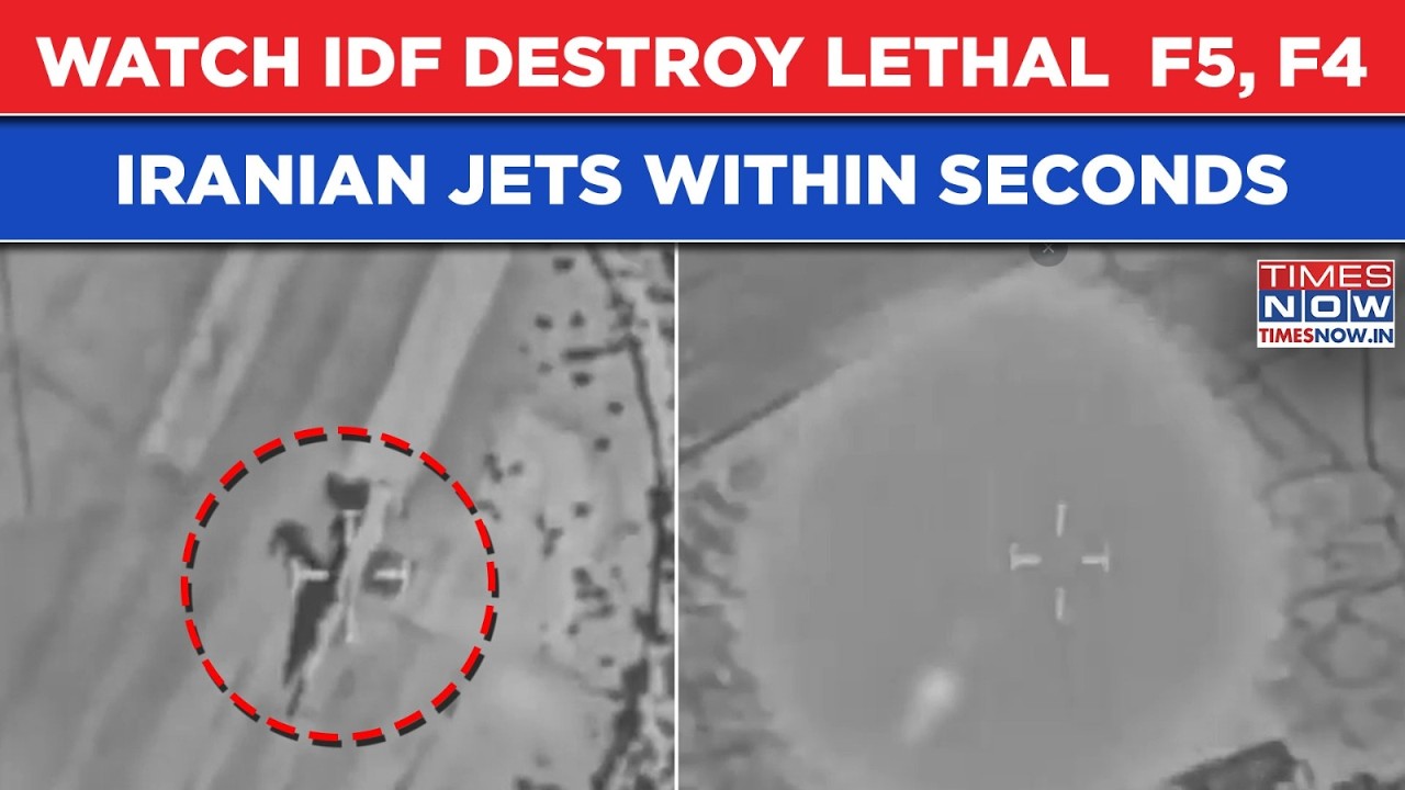 Watch IDF Destroy Lethal Iran F5, F4 Fighter Jets Within Seconds| Israel Shares Movie-like War Video