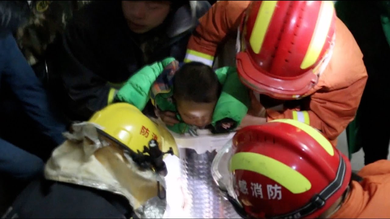 Firefighters Rescue Boy Stuck in Washing Machine