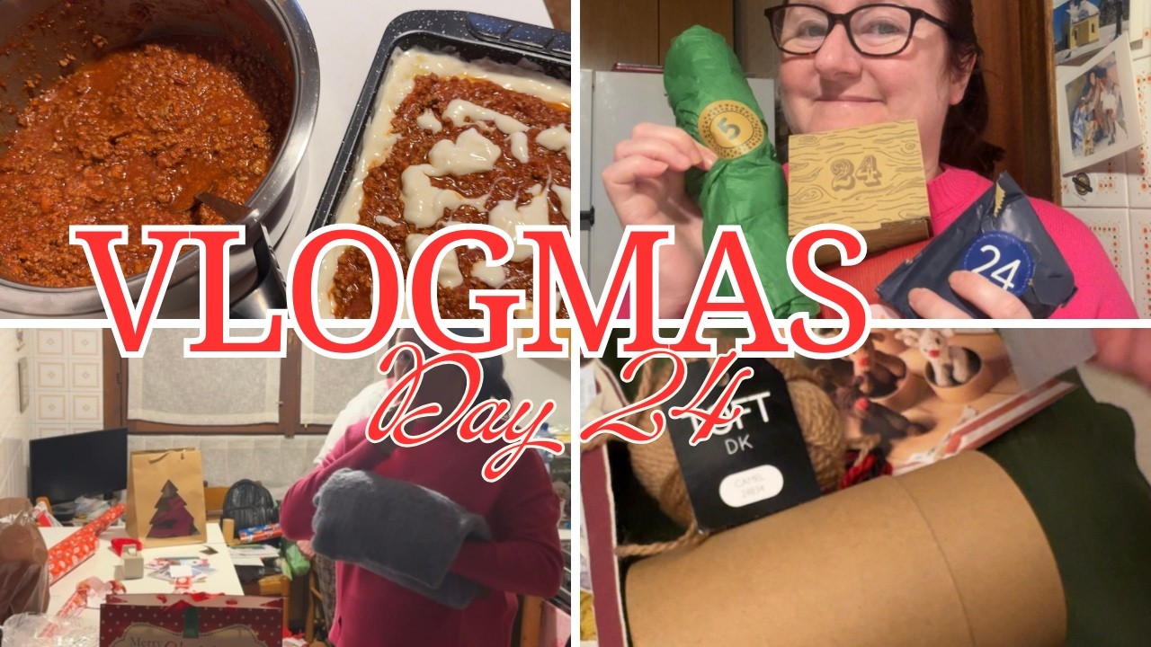 Mamma’s Lasagne,Wrapping Christmas Presents, and  Last Minute Toft Make | Vlogmas Day 24
