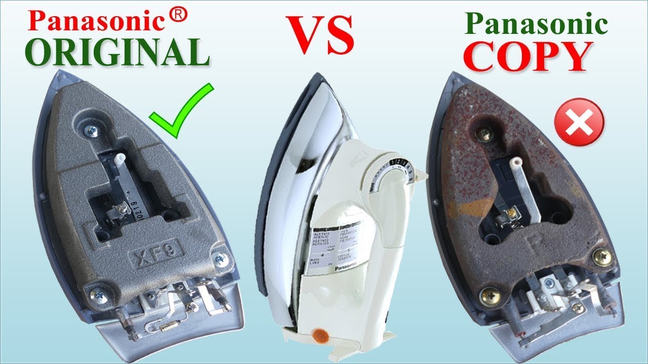 Unboxing in Review Electric Iron Panasonic Original VS Panasonic Copy