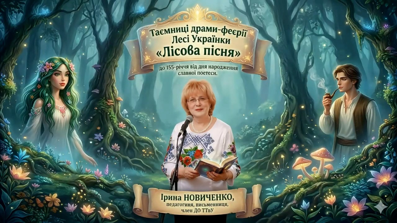 Таємниці драми-феєрії Лесі Українки «Лісова пісня». Ірина НОВИЧЕНКО, педагиня, письменниця, ДО ТТвУ