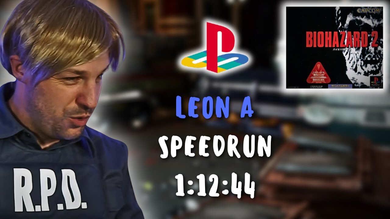Resident Evil 2 - Leon A SPEEDRUN (1:12:44) on Original PlayStation Hardware!