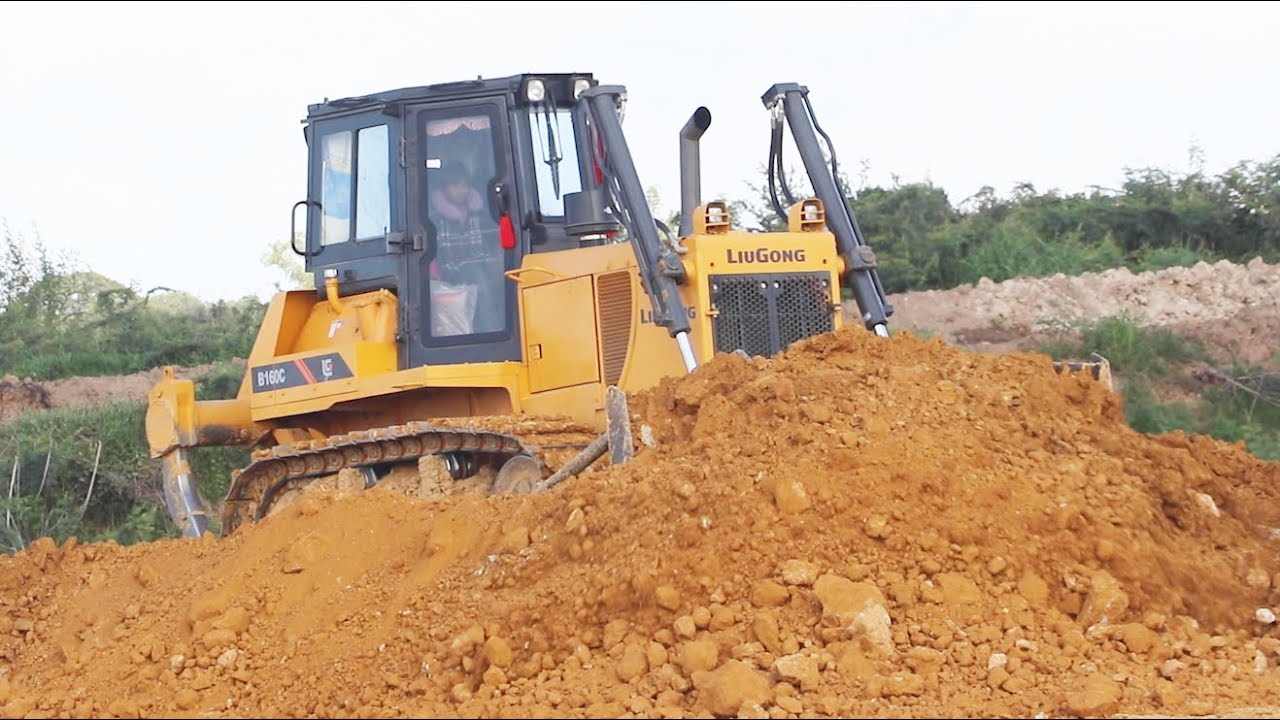 Liugong B160C Bulldozer Driver Skill Pushing Land | Dozer Equipment Working