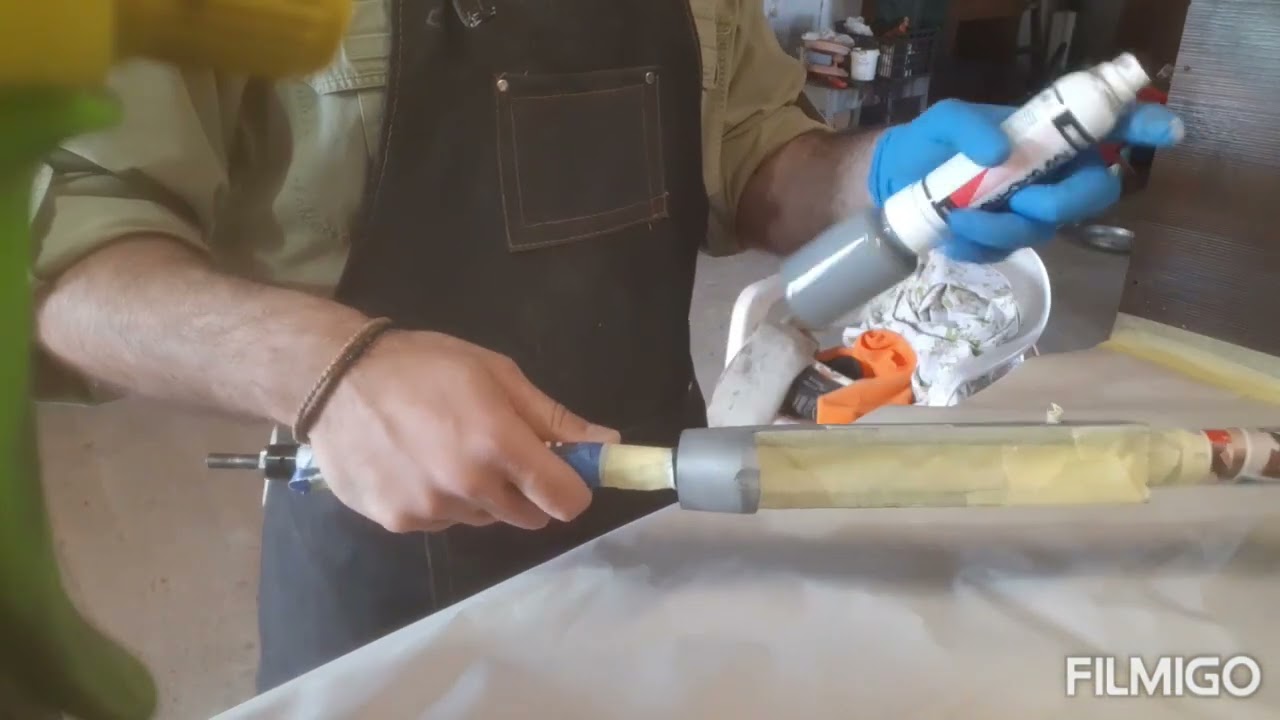Κεραμική βαφή σε κορμο από Benelli Black Eagle.How to durafil- duracoat a firearm(ceramic coating)