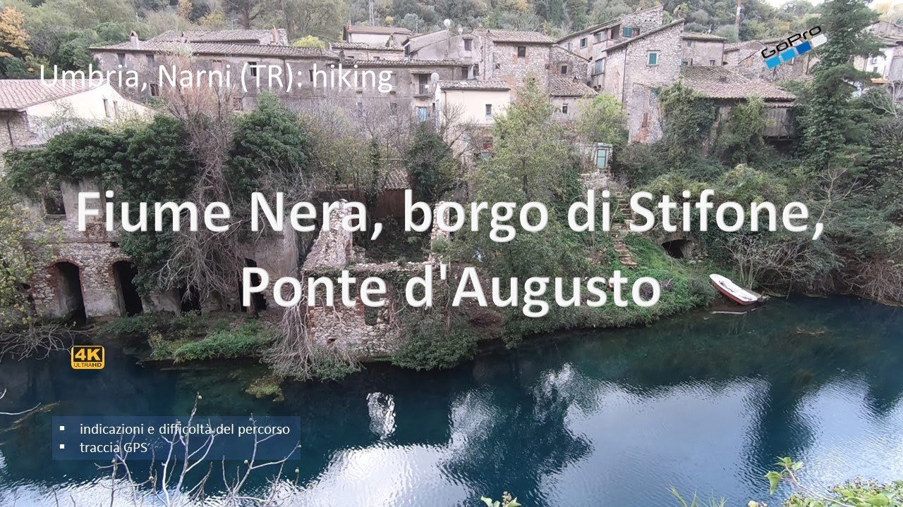 Fiume Nera, borgo di Stifone, Ponte d'Augusto. Umbria, Narni (TR): hiking