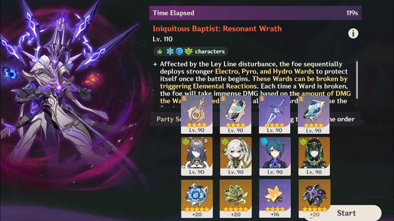 3 cost C0 Nefer dire baptist | Stygian Onslaught 6.2 | Genshin Impact