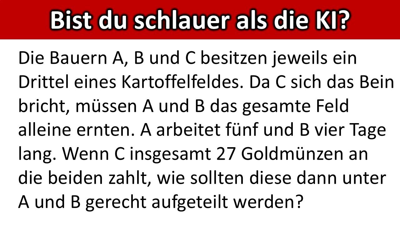 ChatGPT scheitert an Aufgabenklassiker