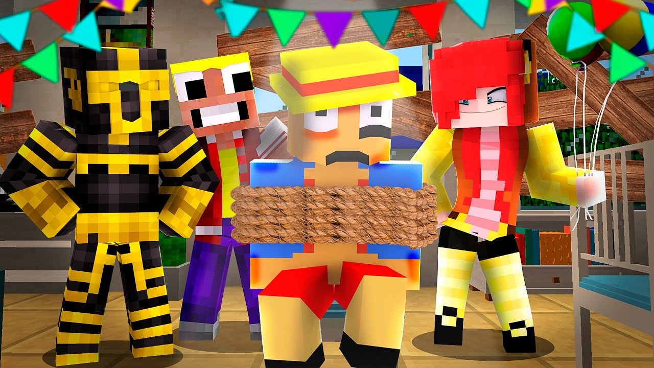 MIS AMIGOS ME SECUESTRAN POR MI CUMPLEAÑOS EN MINECRAFT 🥳