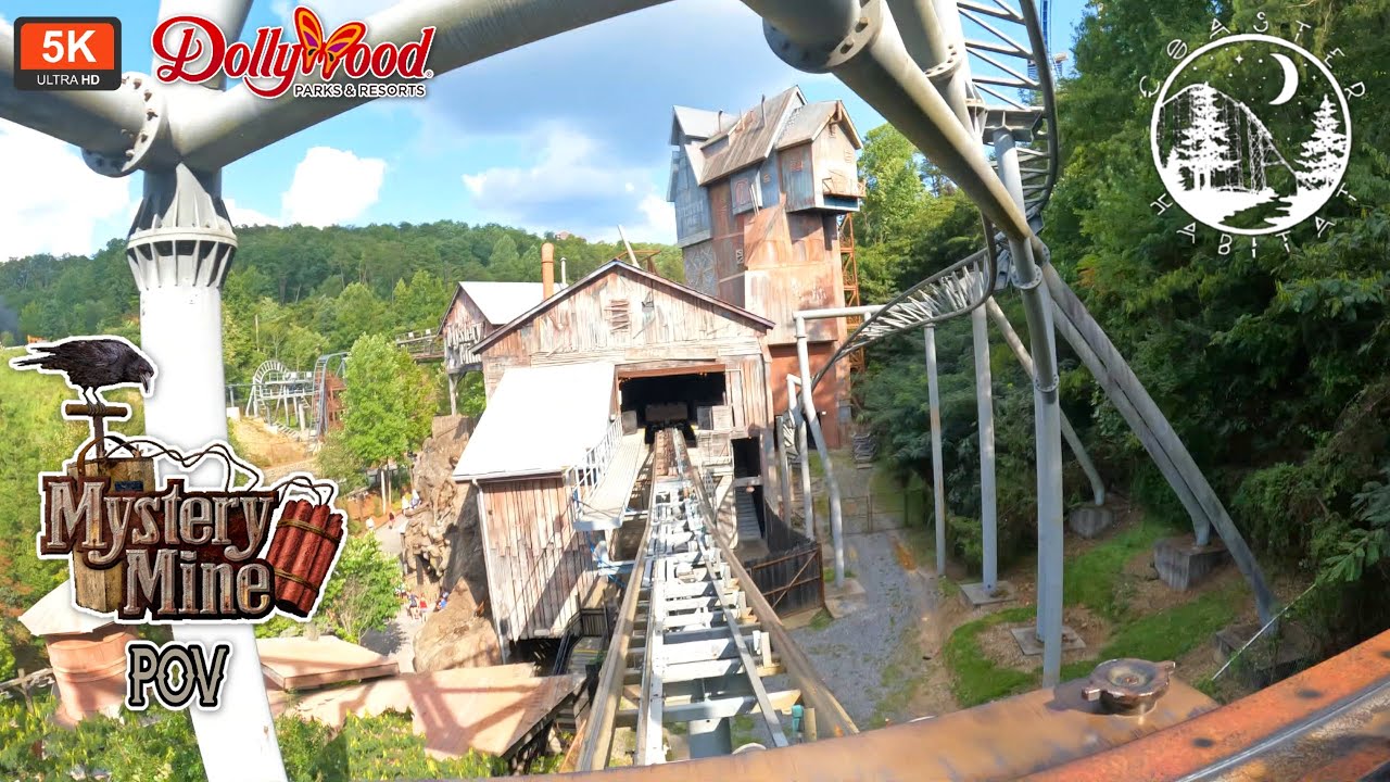 Mystery Mine Front Seat POV On Ride 5K 60 FPS | First EuroFighter in the US | Dollywood, Tennessee