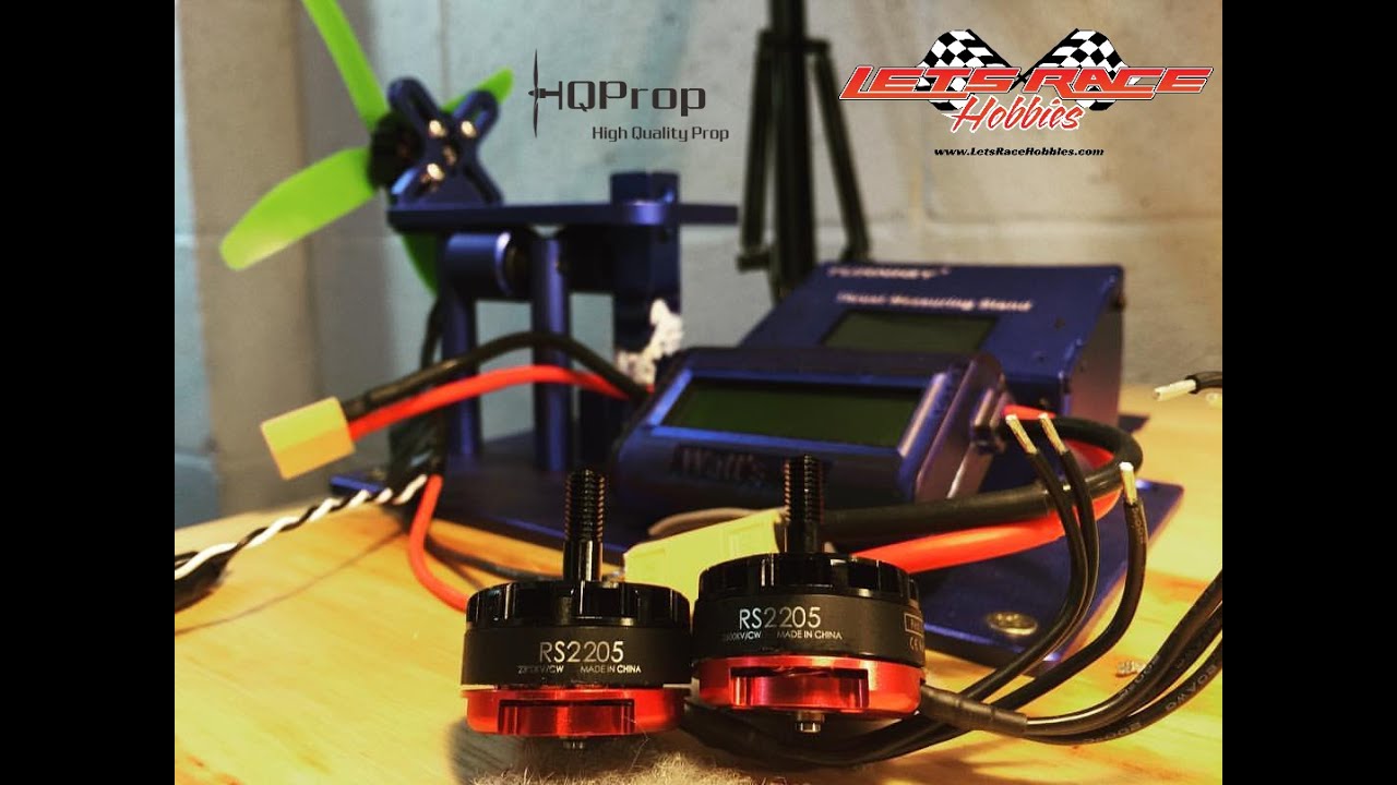HQProps Bench Test on EMAX RS2205 2300KV Red Bottom