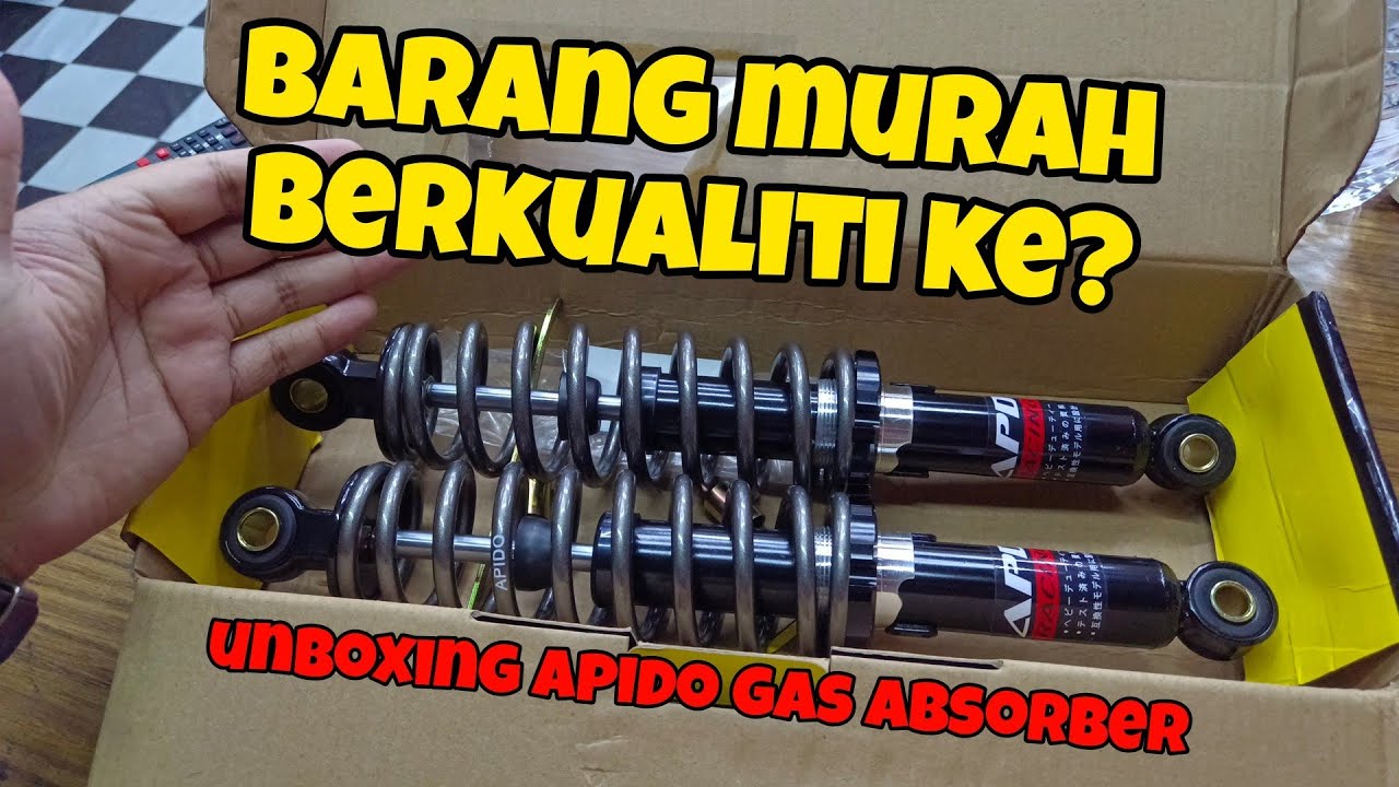 barang murah berkualiti ke? unboxing apido gas absorber adjustable.