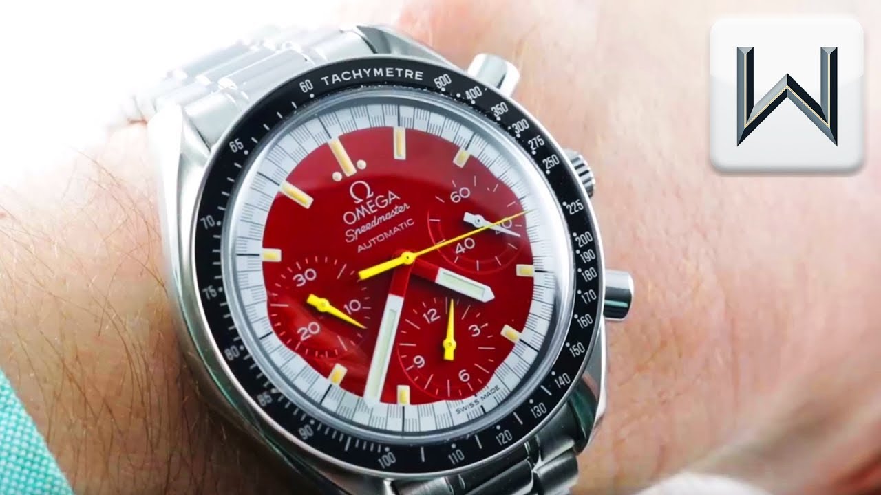 Omega Speedmaster Michael Schumacher Ferrari Red 3510.61.00 Speedmaster Reduced Luxury Watch Review