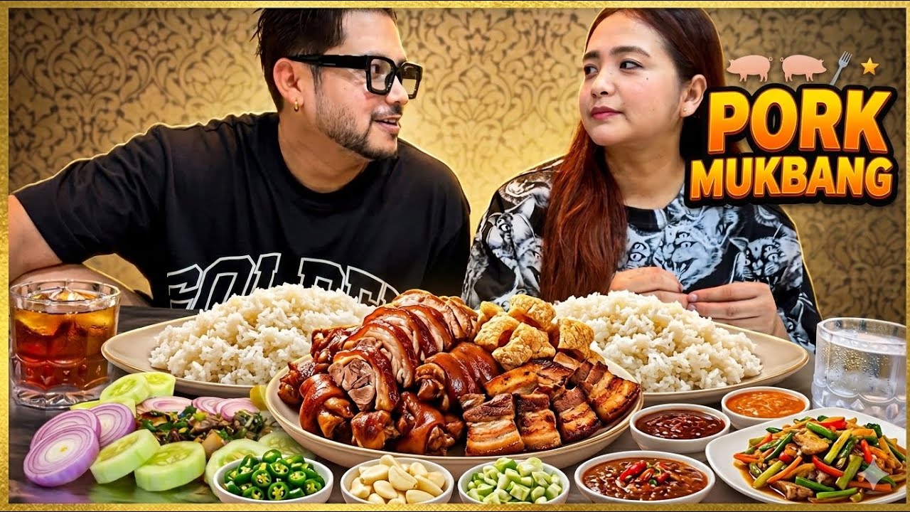 Mukbang sidi fagi yaramdrehey😁|pork curry|our first mukbang video