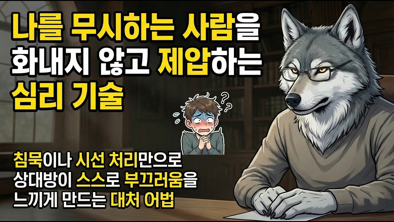 나를 무시하는 사람을 화내지 않고 제압하는 심리 기술