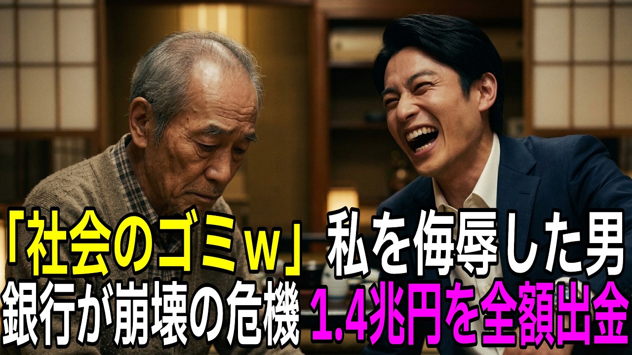 【スカッと】高級料亭で私を「社会のゴミ」と呼んだエリート。翌朝、私が『1兆4582億円』を出金し銀行が崩壊の危機に…彼の末路に驚愕【感動する話】【朗読】