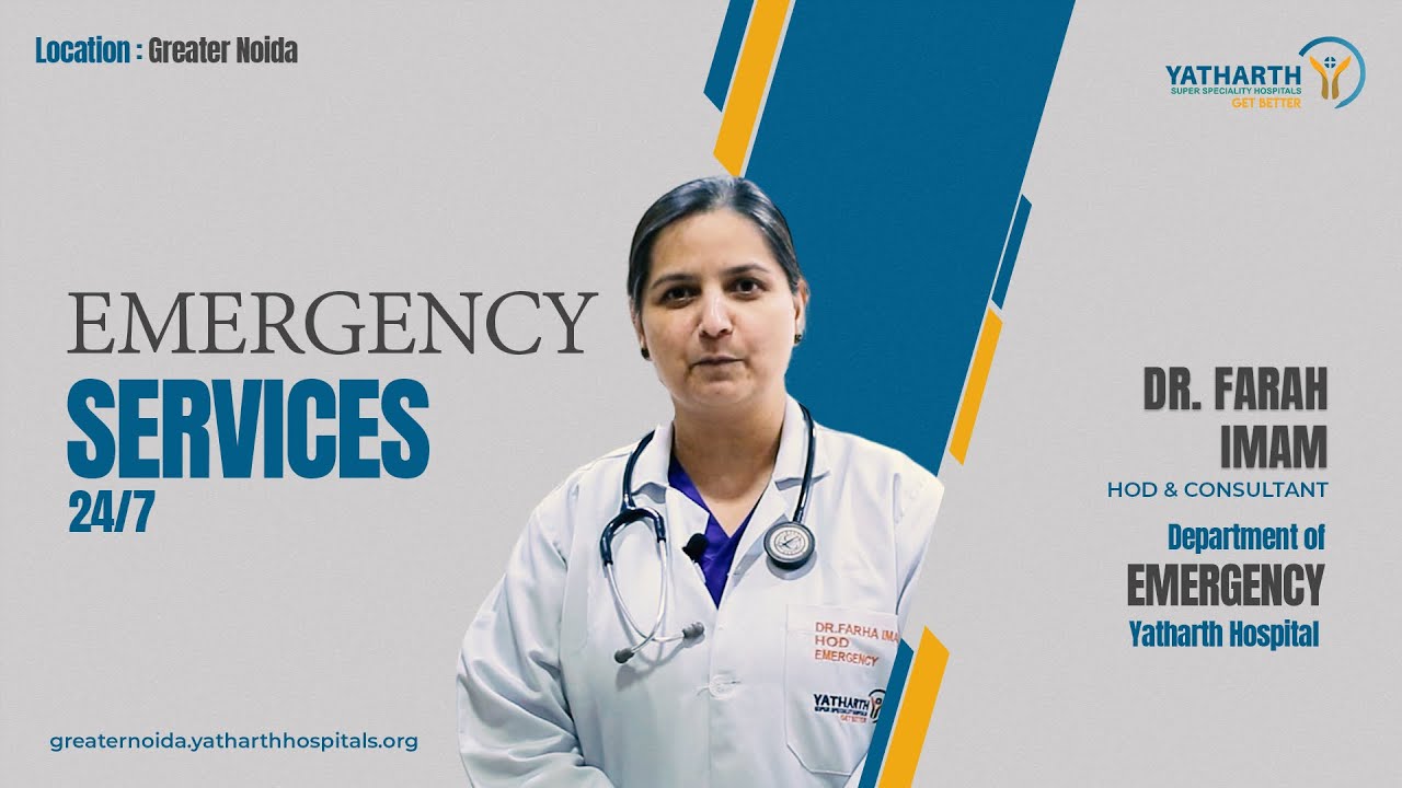 Emergency services at Yatharth Hospital - Greater Noida, In Emergency Call: 18003300000 #emergency