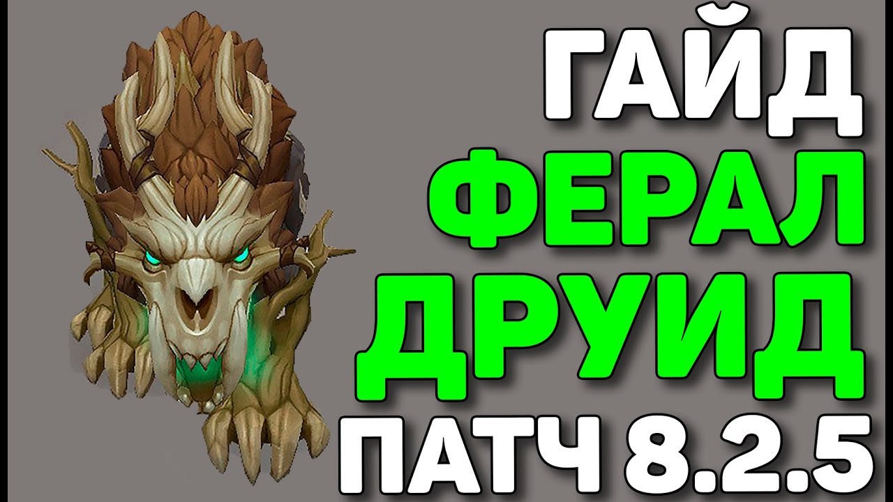 🦁Гайд на ферал друида🐆 БФА PVE патч 8.2.5🐅