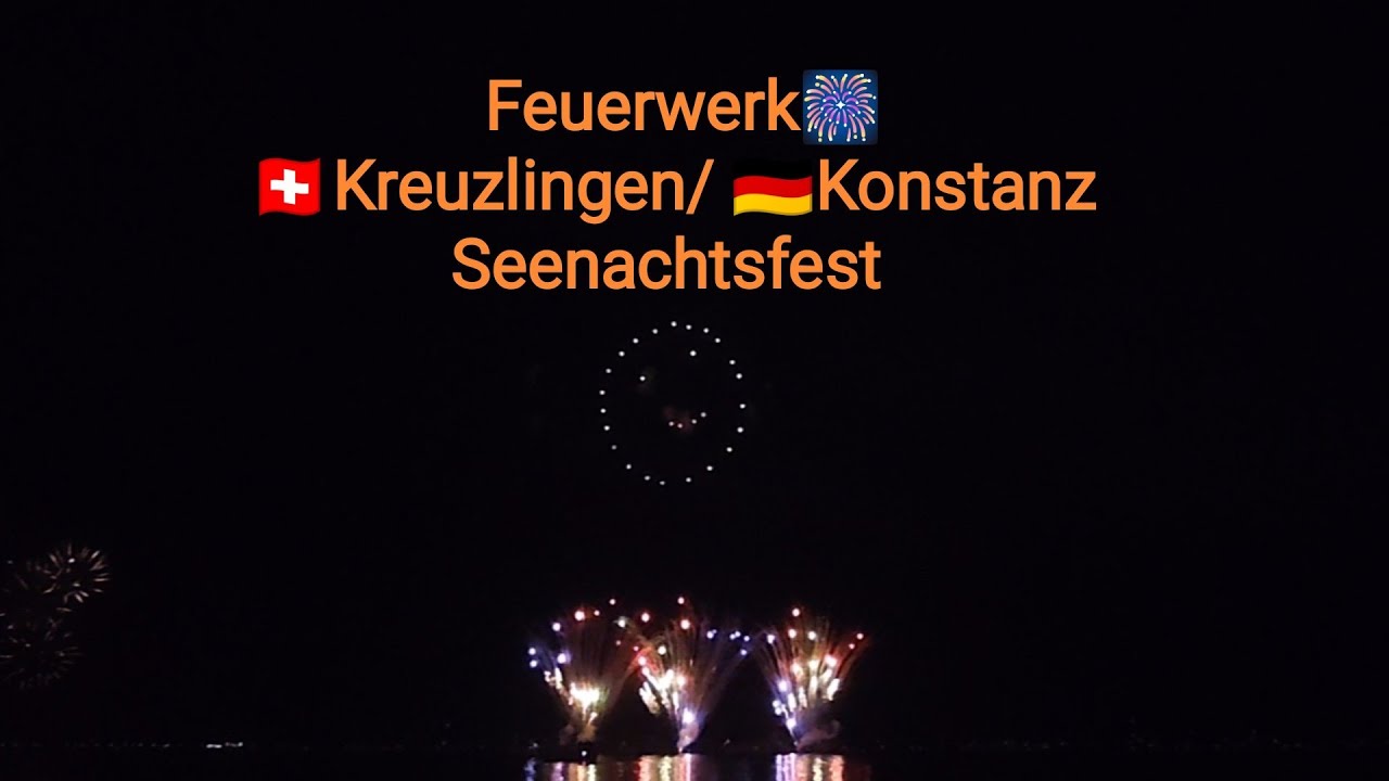 Feuerwerk 🇨🇭Kreuzlingen/🇩🇪 Konstanz am 10.08.2024. Leider viel Rauch dafür fette Shells😁