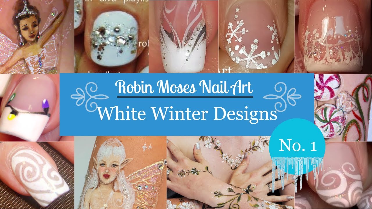 White Elegant Winter Nail Art Design Collection by Robin Moses