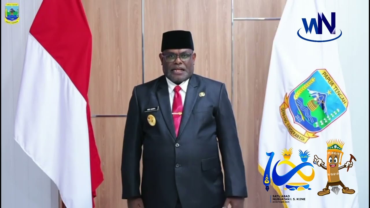 wNews : GUBERNUR PAPUA TENGAH, Ucapan Dukungan Perayaan 1 Abad Nubuatan I.S. Kijne