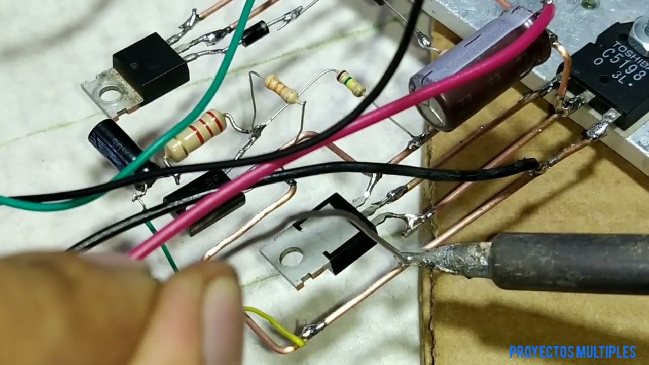 Como Hacer Amplificador De Audio Casero Con 5 Transistores C5198  TIP41 TIP42 y BD139
