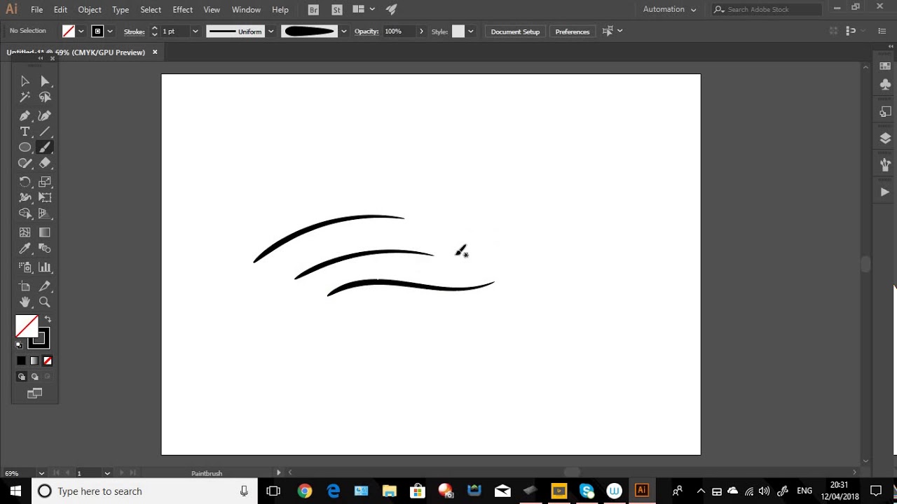 Custom inking Brush Adobe Illustrator