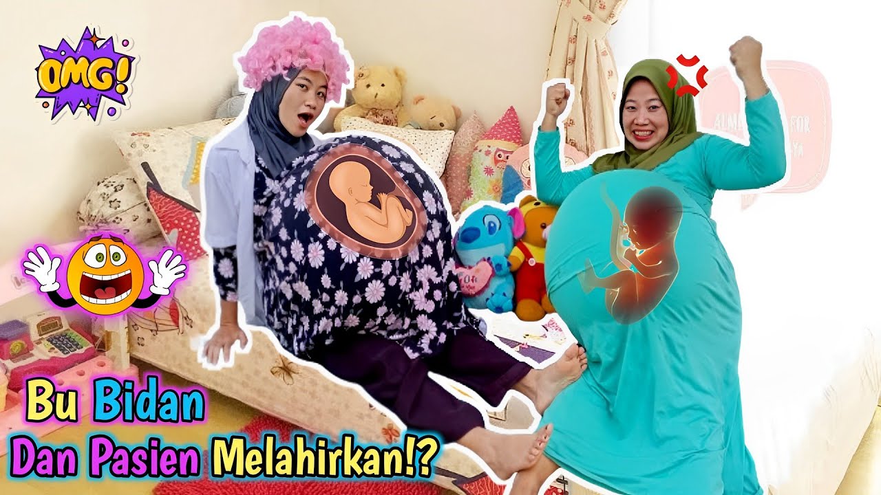 Drama Lucu💕😭 Bu Bidan Kribo pink Dan Pasien Lahiran Bersamaan