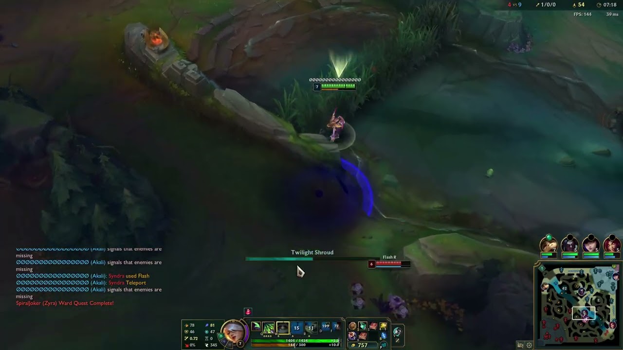G4 Akali vs Syndra Win KDA:11/6/4 2/8/26