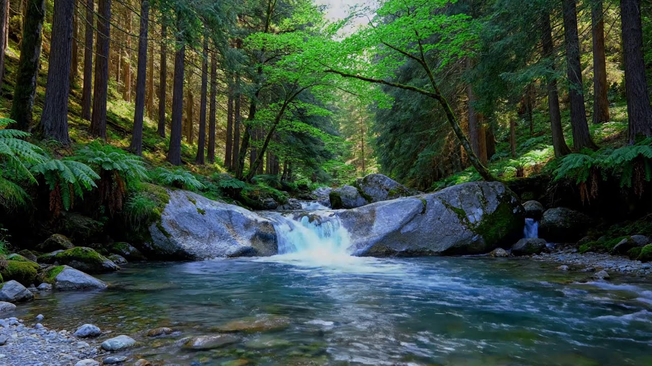 Flowing River Night 🌿 Peaceful Nature Soundscape for Deep Sleep and Serenity #1313