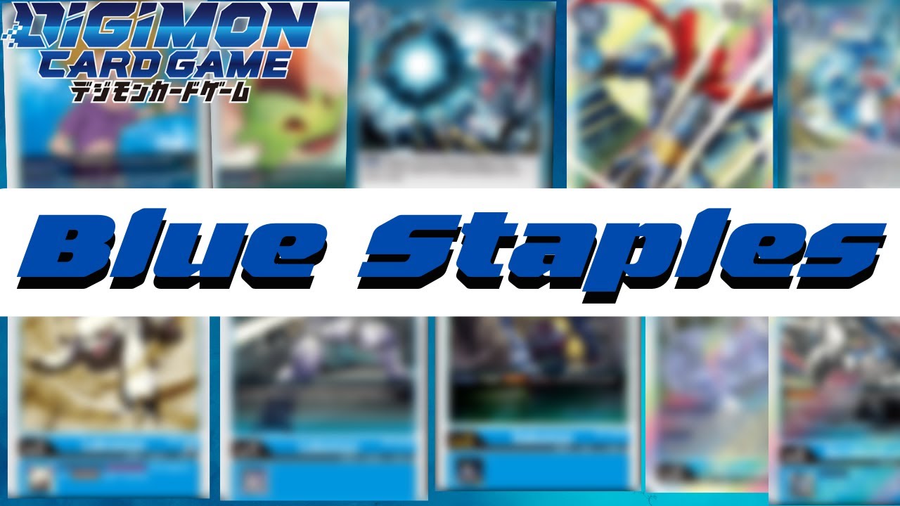 Blue Staple Cards For Digimon TCG