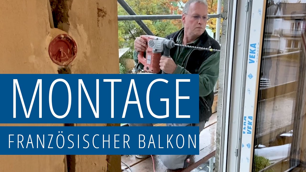 Montage eines frz. Balkons &ndash; Absturzsicherung richtig anbringen  | metallbau-onlineshop.de