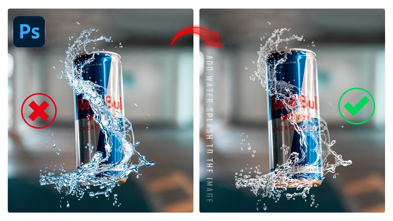 How to make Transparent Water Splash In Photoshop I Photoshop Tips I Transparent Water Splash